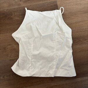Shein White Backless Tank Top - Size Small
